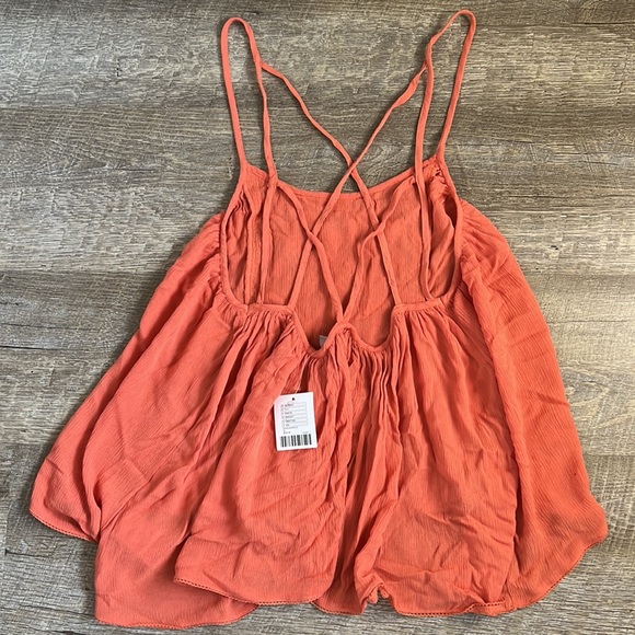 NWT Urban Outfitters Orange Boho Embroidered Tank Top SZ S - Picture 4 of 5